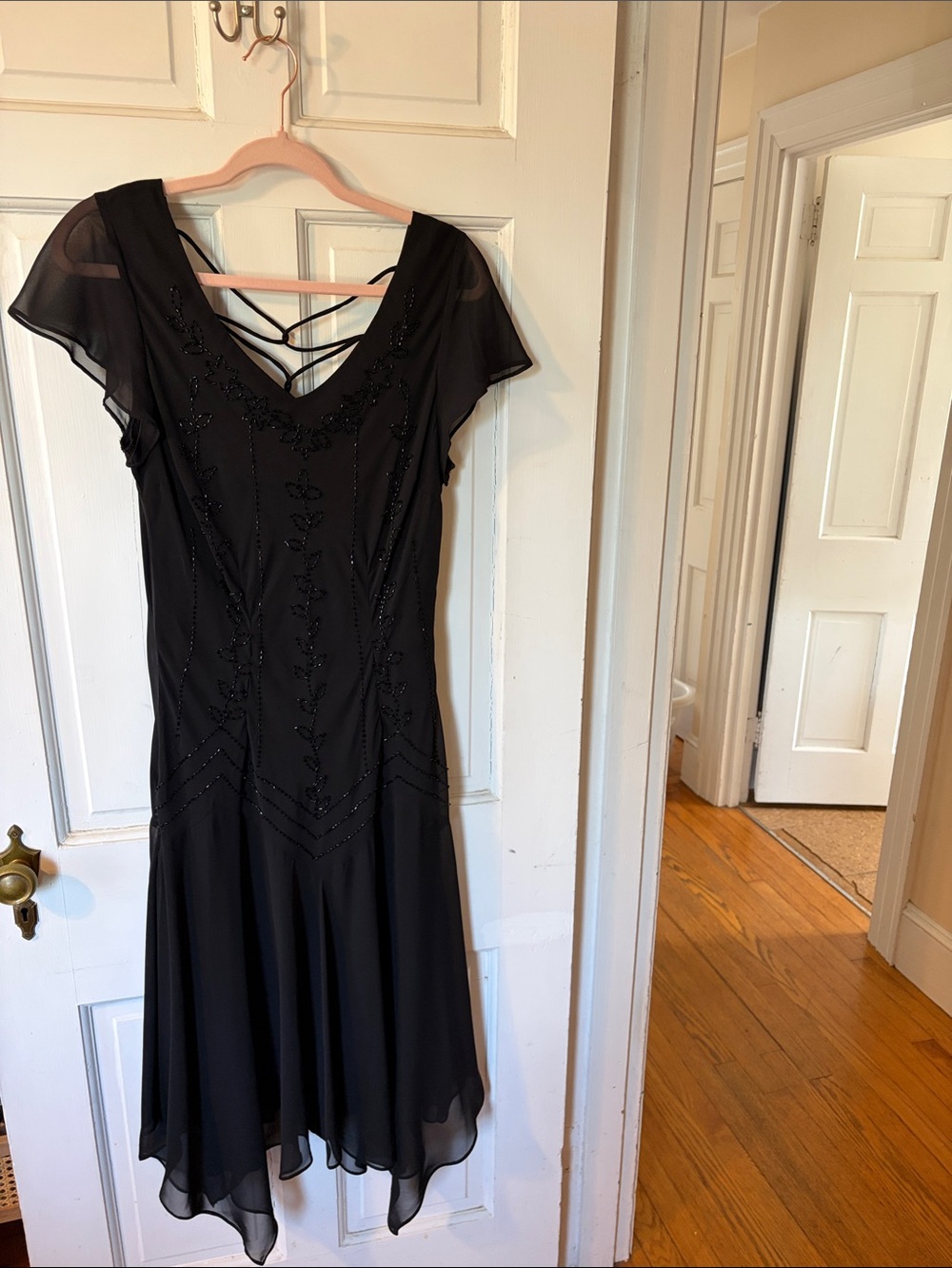 Vintage black beaded dress